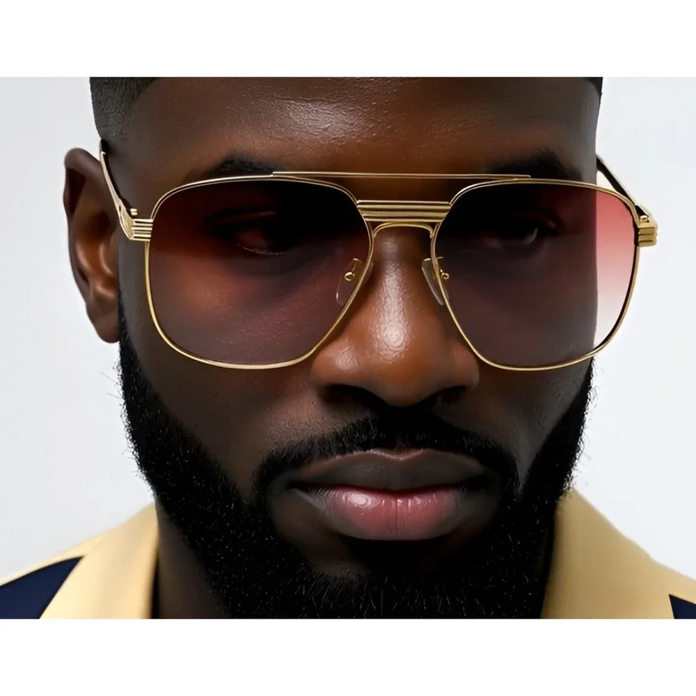Pink Sunglasses Fashion Men Women Gold Frame Retro Vintage Shades Lentes‎ Gafas